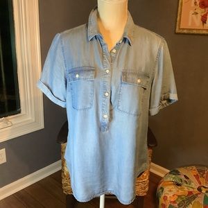 A New Day Light Blue Denim Top